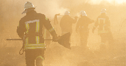 firefighter in smoke 